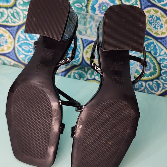 Zara Black Strappy Women's Sandals - Picture 4 of 7